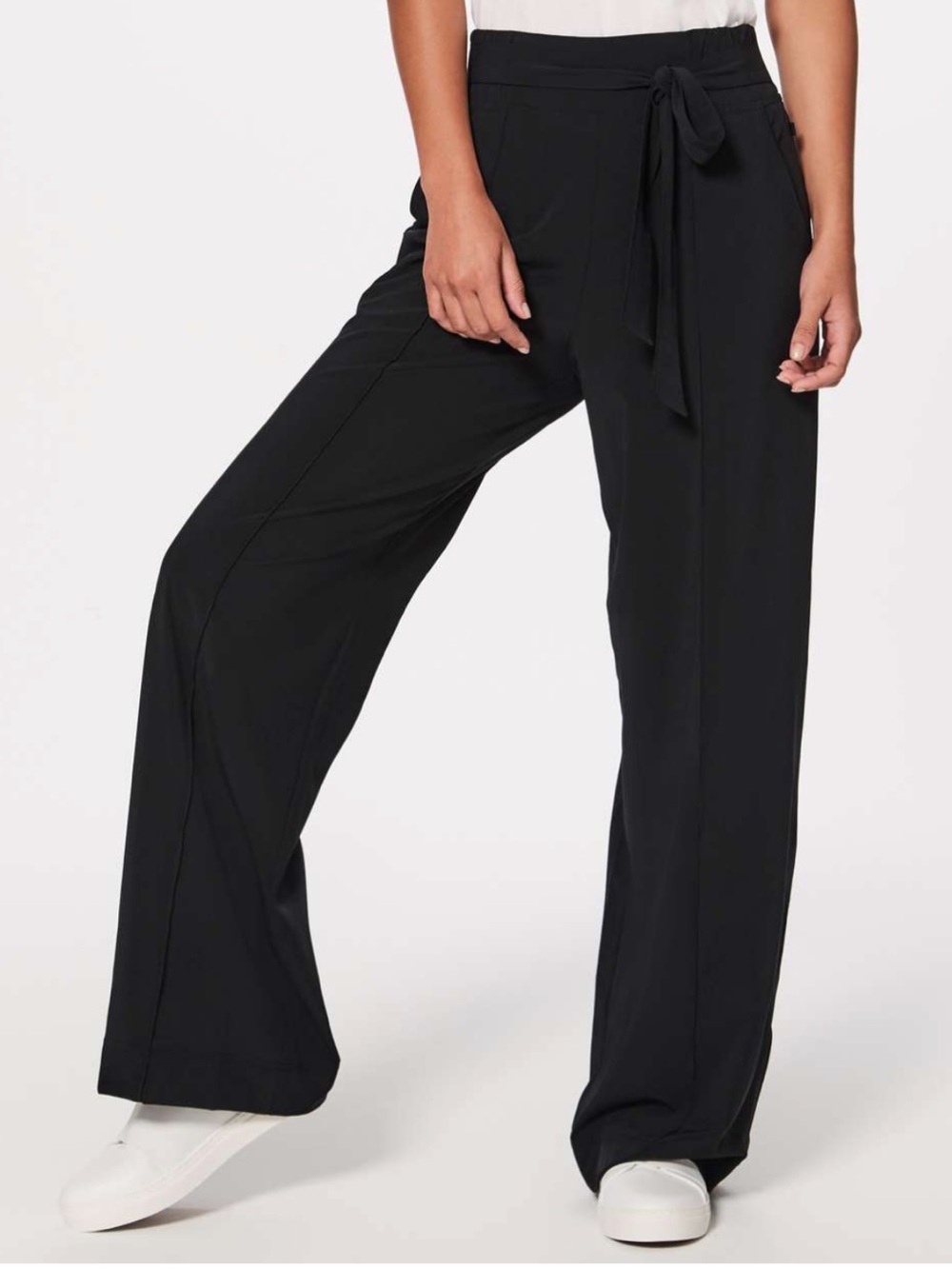 Lululemon Noir Wide Leg Tie Waist Pant Black (Second Release) Women’s Size 6